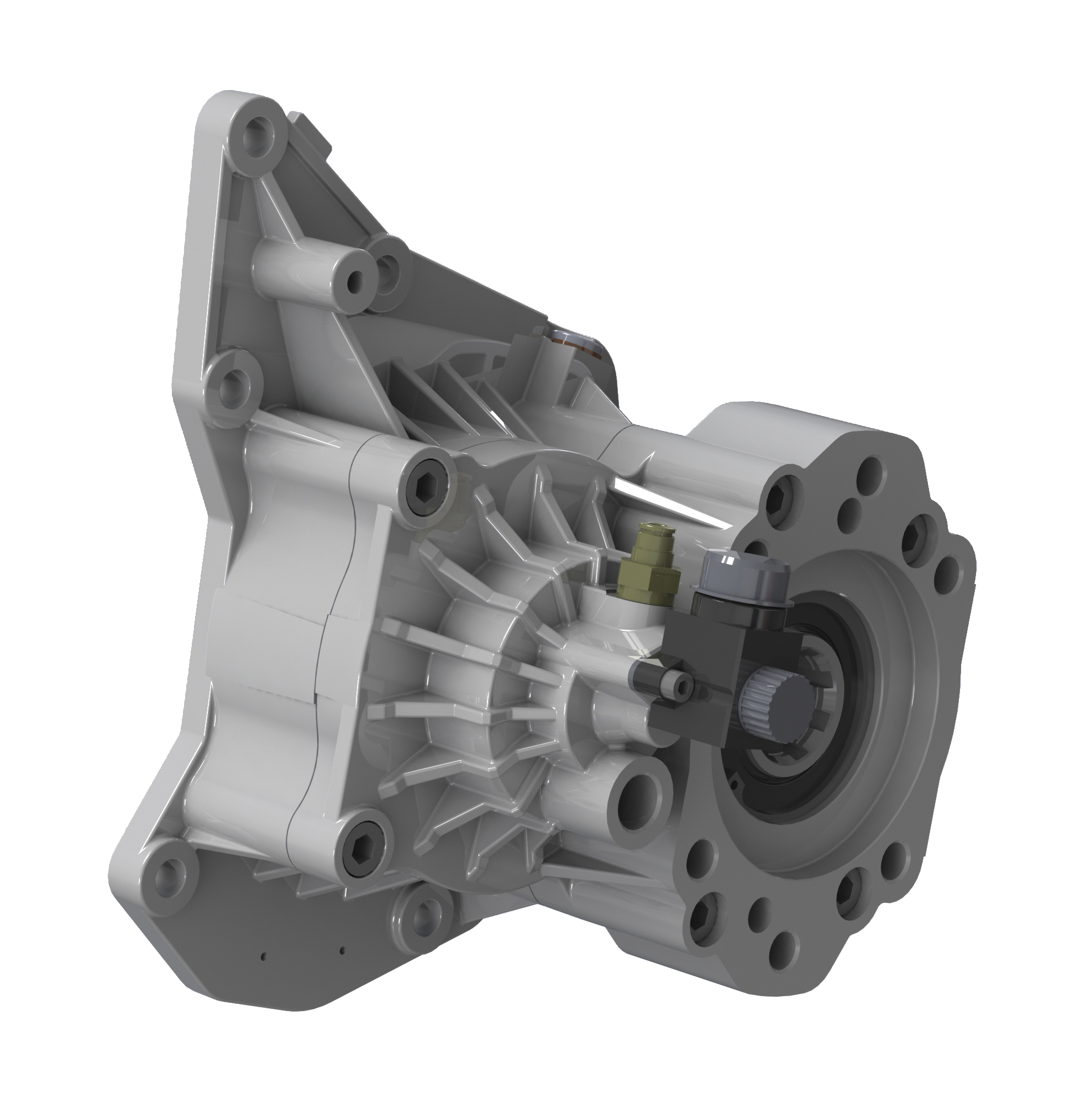 An image of the RS6S-P89 Series PTO that is gray in color.